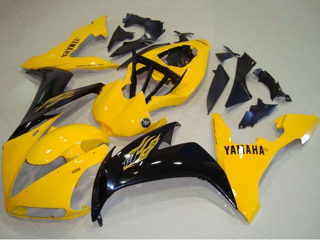 Carenados Moto Yamaha YZF R1 2004-2006 - Amarillo Negro Brillante