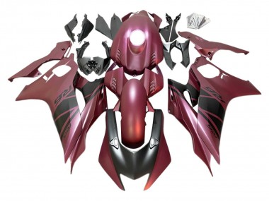 Carenados Moto Yamaha YZF 600 R6 2017-2023 - Rojo Granate Negro Mate