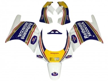 Carenados Moto Honda NSR250R 1988-1989 - Blanco Amarillo Azul Rothmans