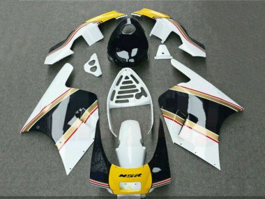 Carenados Moto Honda NSR250R 1988-1989 - Blanco Amarillo Oro Negro Brillante