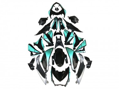 Carenados Moto Kawasaki Z1000 2014-2019 - Azul Claro Negro Brillante Plata