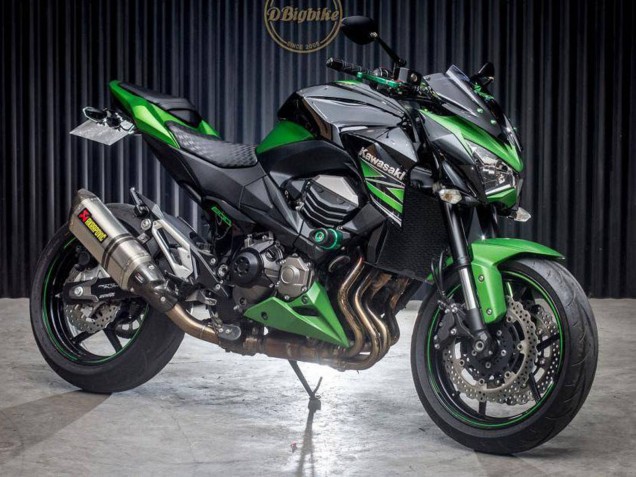 Carenados Moto Kawasaki Z800 2013-2018 - Verde Negro Brillante