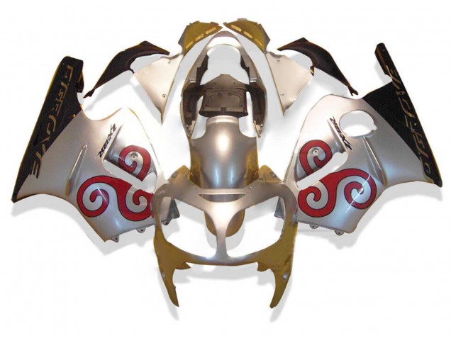 Carenados Moto Kawasaki ZX12R 2000-2001 - Plata Rojo Negro