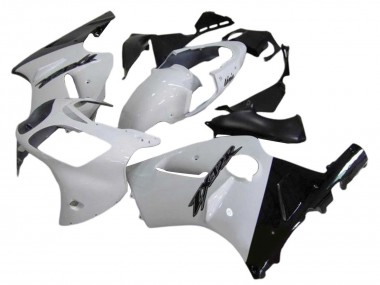 Carenados Moto Kawasaki ZX12R 2000-2001 - Blanco Negro Brillante