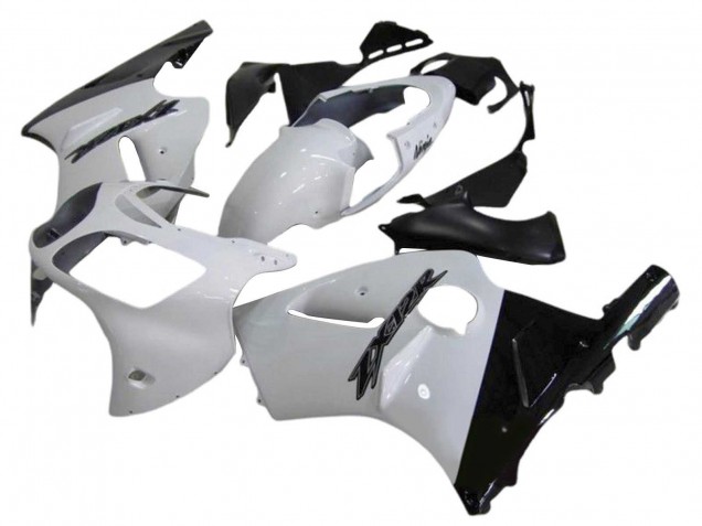 Carenados Moto Kawasaki ZX12R 2000-2001 - Blanco Negro Brillante