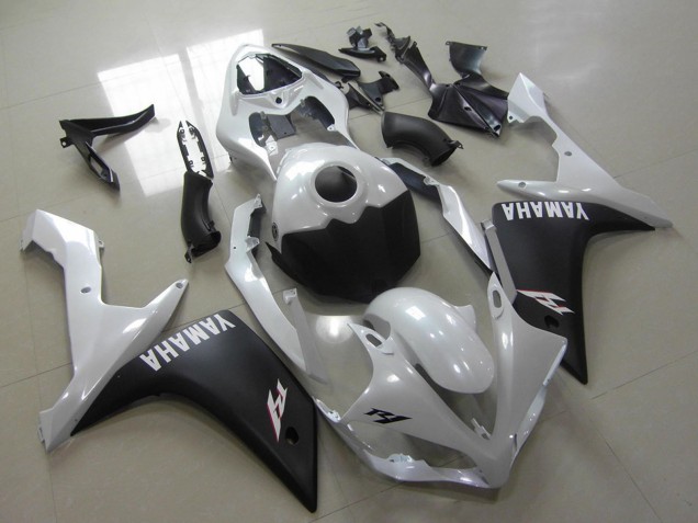 Carenados Moto Yamaha YZF R1 2007-2008 - Blanco Negro Mate