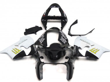 Carenados Moto Kawasaki ZX9R 2002-2003 - Blanco Negro Brillante Amarillo Monstruo