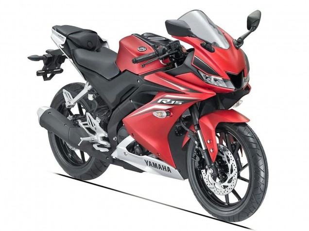 Carenados Moto Yamaha YZF R15 2018-2024 - Rojo Mate Negro