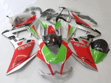 Carenado Moto Aprilia RSV4 1000 2009-2015 - Rojo Plata Verde Negro