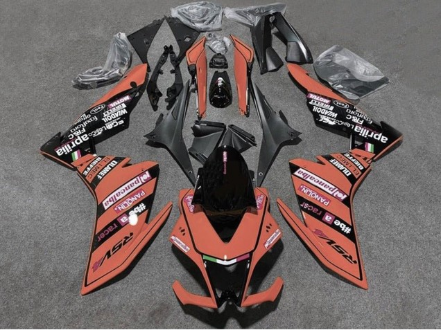 Carenados Moto Aprilia RSV4 1000 2009-2015 - Naranja Negro
