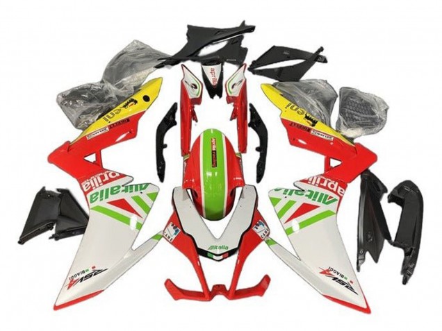 Carenados Moto Aprilia RSV4 1000 2009-2015 - Blanco Rojo Verde Amarillo