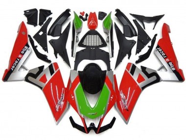 Carenados Moto Aprilia RSV4 1000 2009-2015 - Rojo Plata Verde Negro