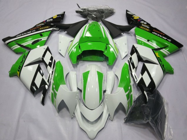 Carenados Moto Kawasaki ZX10R 2004-2005 - Blanco Verde