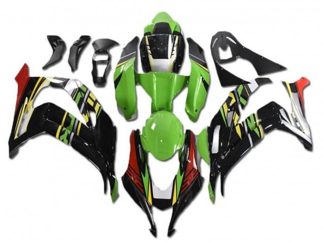 Carenados Moto Kawasaki ZX10R 2016-2020 - Verde Rojo Amarillo Negro