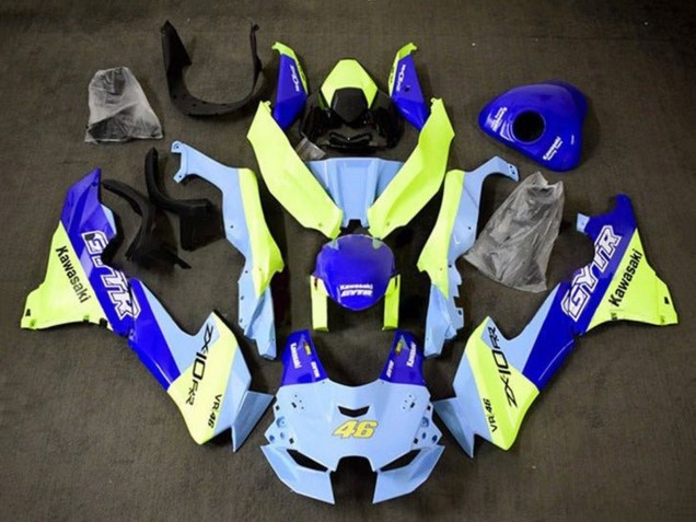 Carenados Moto Kawasaki ZX10R 2021-2025 - Azul Amarillo GYTR 46