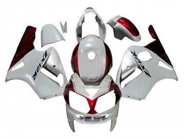 Carenados Moto Kawasaki ZX12R 2000-2001 - Blanco Plata Rojo Negro