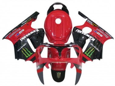 Carenados Moto Kawasaki ZX12R 2002-2006 - Rojo Negro Verde Elf Monstruo