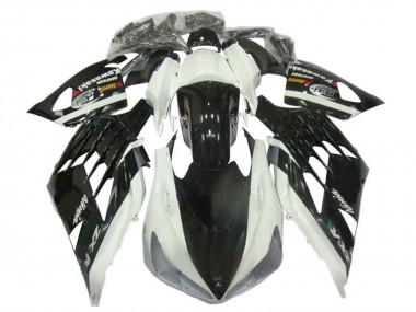 Carenados Moto Kawasaki ZX14R ZZR1400 2012-2024 - Blanco Negro