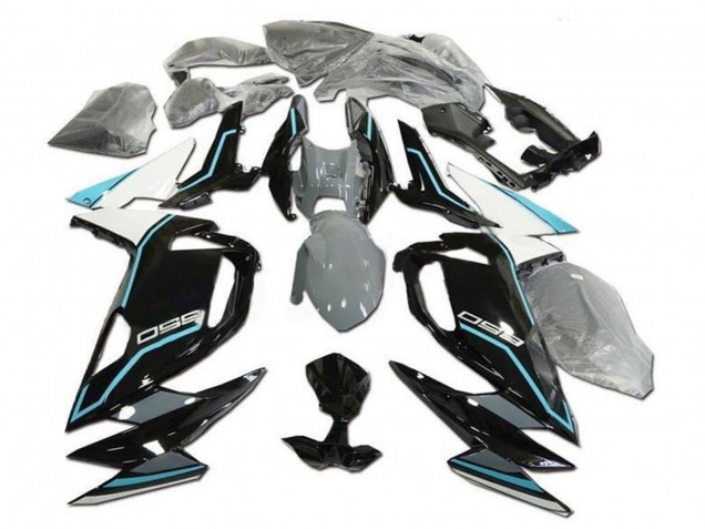 Carenados Moto Kawasaki Ninja 650 EX650 2020-2024 - Blanco Azul Negro Brillante