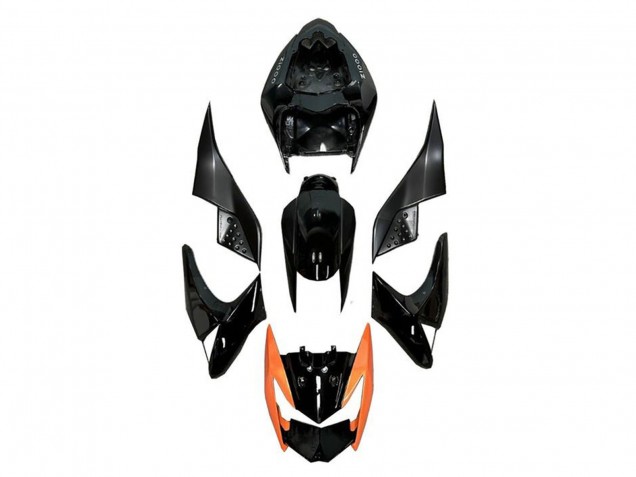 Carenados Moto Kawasaki Z1000 2007-2009 - Negro Brillante Naranja