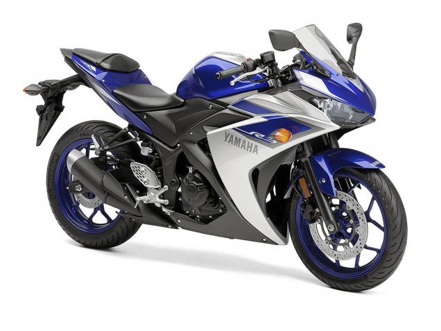 Carenados Moto Yamaha YZF R3 2015-2018 - Plata Azul Negro