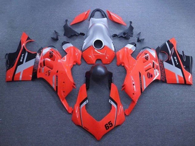 Carenados Moto Ducati Panigale V4 V4S 2020-2021 - Plata Rojo Negro Mate Raya 65