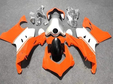 Carenados Moto Ducati Panigale V4 V4S 2020-2021 - Blanco Plata Naranja
