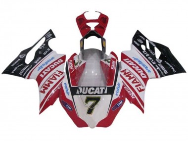 Carenados Moto Ducati Panigale 1199 2011-2014 - Blanco Rojo Negro Brillante Fiamm Tim 7