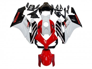 Carenado Moto Honda CBR1000RR 2004-2005 - Blanco Rojo Negro Brillante Raya