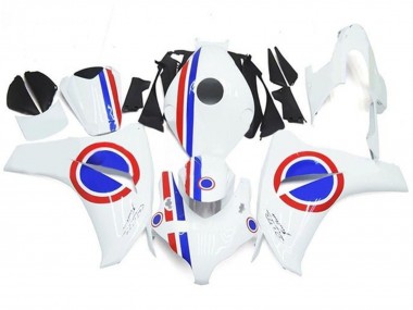 Carenados Moto Honda CBR1000RR 2008-2011 - Blanco Rojo Azul Raya