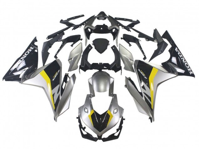 Carenado Moto Honda CBR500R 2019-2021 - Plata Negro Brillante Amarillo