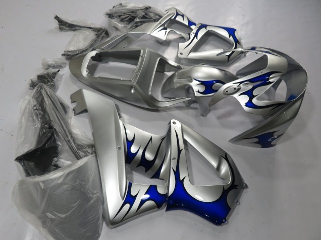 Carenados Moto Honda CBR900RR 929 2000-2001 - Plata Azul Tribal
