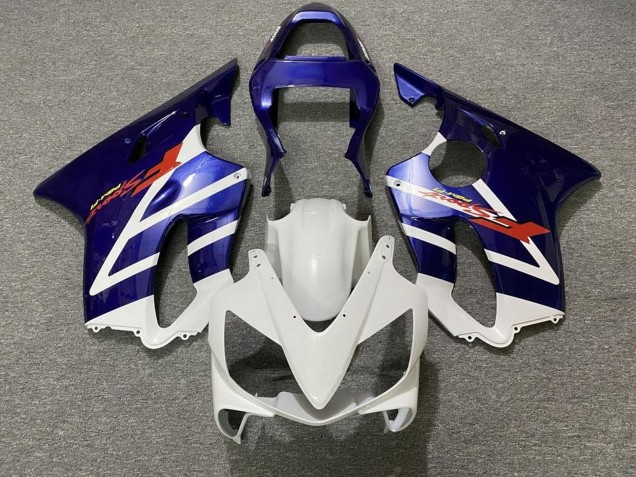 Carenados Moto Honda CBR600 F4i 2001-2003 - Blanco Azul Raya