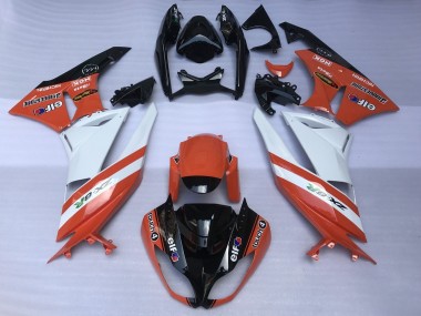 Carenados Moto Kawasaki ZX6R 2007-2008 - Naranja Blanco Negro