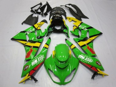 Carenados Moto Kawasaki ZX6R 2009-2012 - Verde Amarillo Rojo Negro Trick Star Rojo Bull