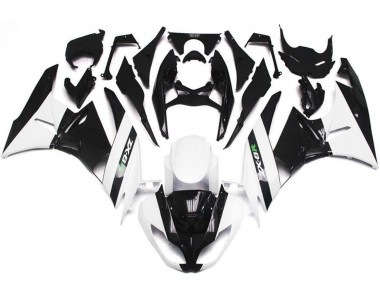 Carenados Moto Kawasaki ZX6R 2009-2012 - Blanco Negro Brillante