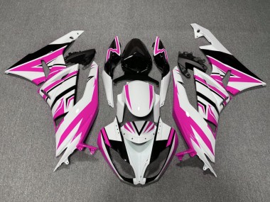 Carenados Moto Kawasaki ZX6R 2009-2012 - Blanco Rosa Negro