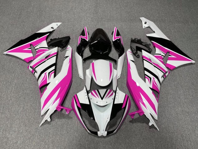 Carenados Moto Kawasaki ZX6R 2009-2012 - Blanco Rosa Negro