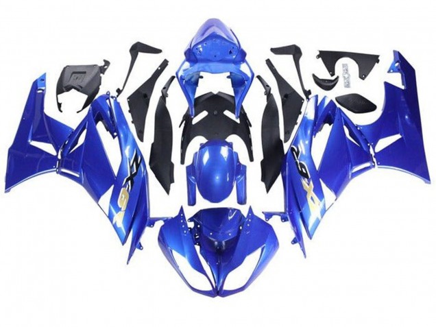 Carenados Moto Kawasaki ZX6R 2009-2012 - Azul Negro Oro