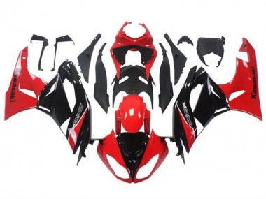 Carenado Moto Kawasaki ZX6R 2009-2012 - Rojo Negro Brillante