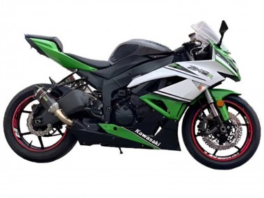 Carenados Moto Kawasaki ZX6R 2009-2012 - Blanco Verde Negro