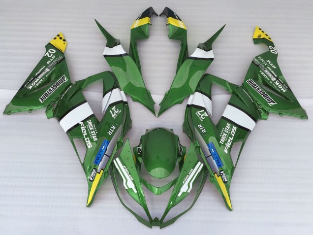 Carenados Moto Kawasaki ZX6R 2013-2018 - Verde Amarillo Azul Blanco