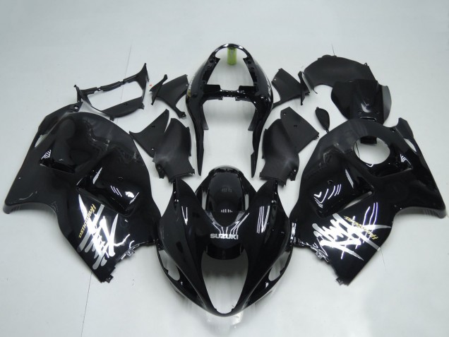 Carenados Moto Suzuki GSXR1000 1996-2007 - Negro Brillante Blanco Calcomanía