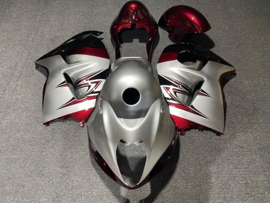 Carenados Moto Suzuki GSXR1000 1996-2007 - Plata Rojo Caramelo