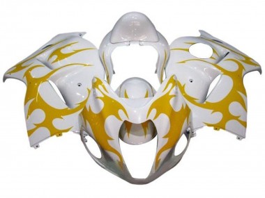 Carenados Moto Suzuki GSXR 1300&nbsp;Hayabusa 2008-2020 - Blanco Amarillo Tribal