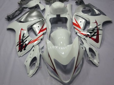 Carenados Moto Suzuki GSXR 1300&nbsp;Hayabusa 2008-2020 - Blanco Rojo Plata