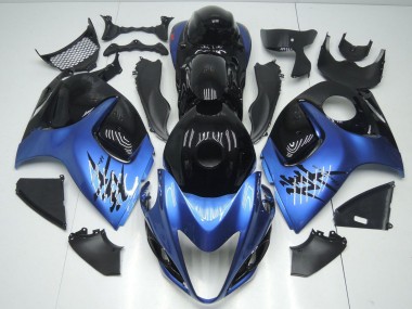 Carenados Moto Suzuki GSXR 1300&nbsp;Hayabusa 2008-2020 - Negro Brillante Azul Claro