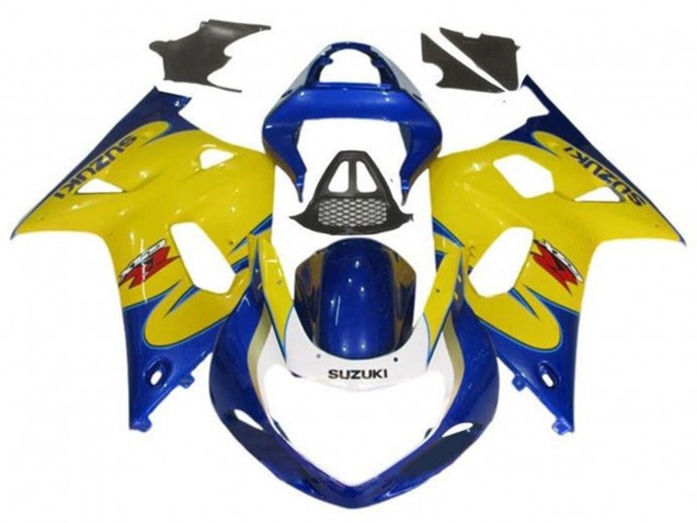 Carenados Moto Suzuki GSXR1000 2000-2002 - Amarillo Azul Tribal
