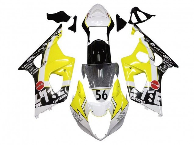 Carenados Moto Suzuki GSXR 1000 2003-2004 - Amarillo Blanco Negro