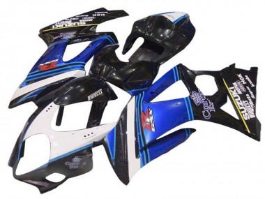 Carenados Moto Suzuki GSXR 1000 2005-2006 - Negro Brillante Azul Blanco Corona